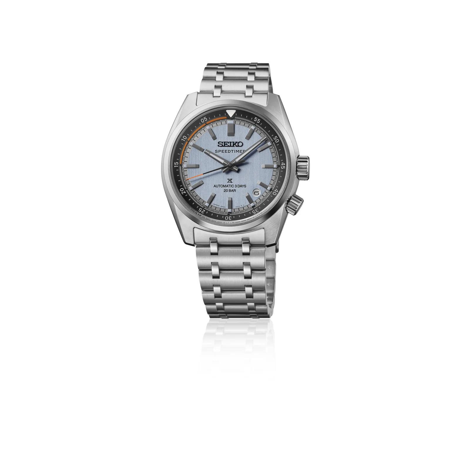 Seiko Prospex Speedtimer Automatic Light Blue Steel Bracelet Mens Watch HBC003J1