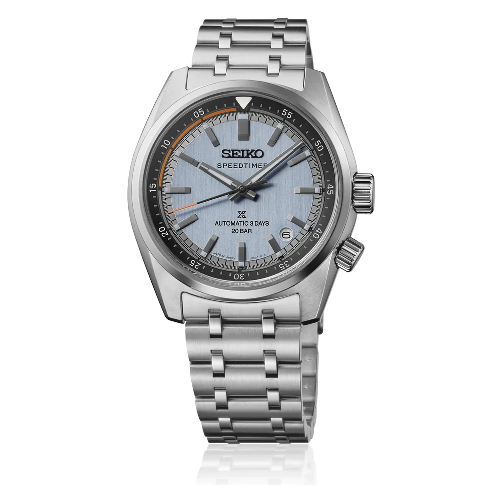 Seiko Prospex Speedtimer Automatic Light Blue Steel Bracelet Mens Watch HBC003J1