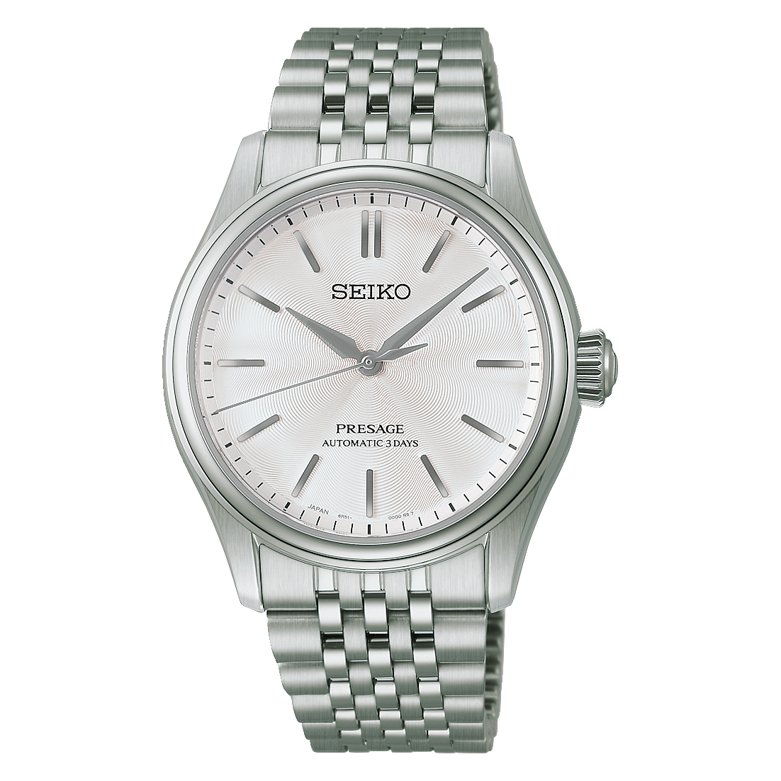 Seiko Presage Automatic 3-Hand Watch, 72-Hour Power Reserve, Stainless Steel, White Men's Watch HCC001J1