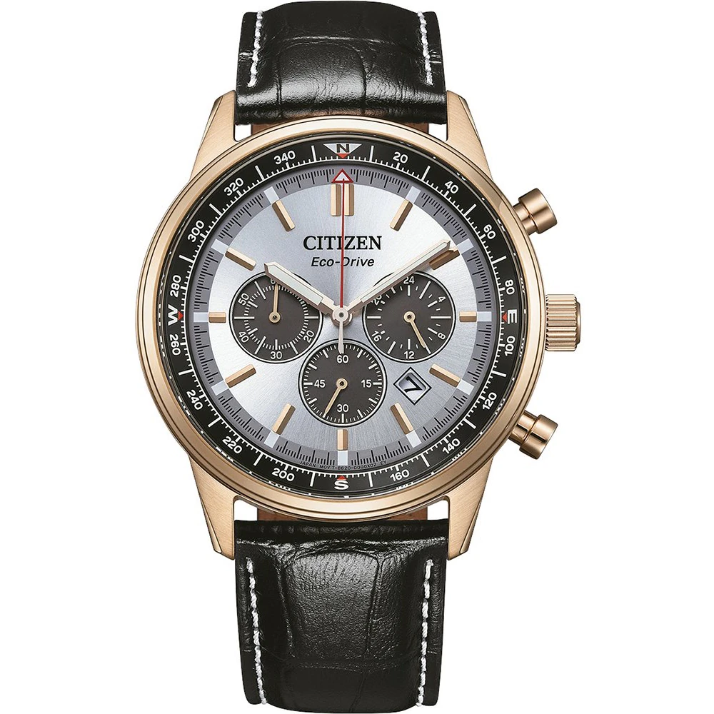 Citizen Eco-Drive Classic Chronograph Rose Gold Stainless Steel Case, 42 mm Men's Watch CA4723-03A