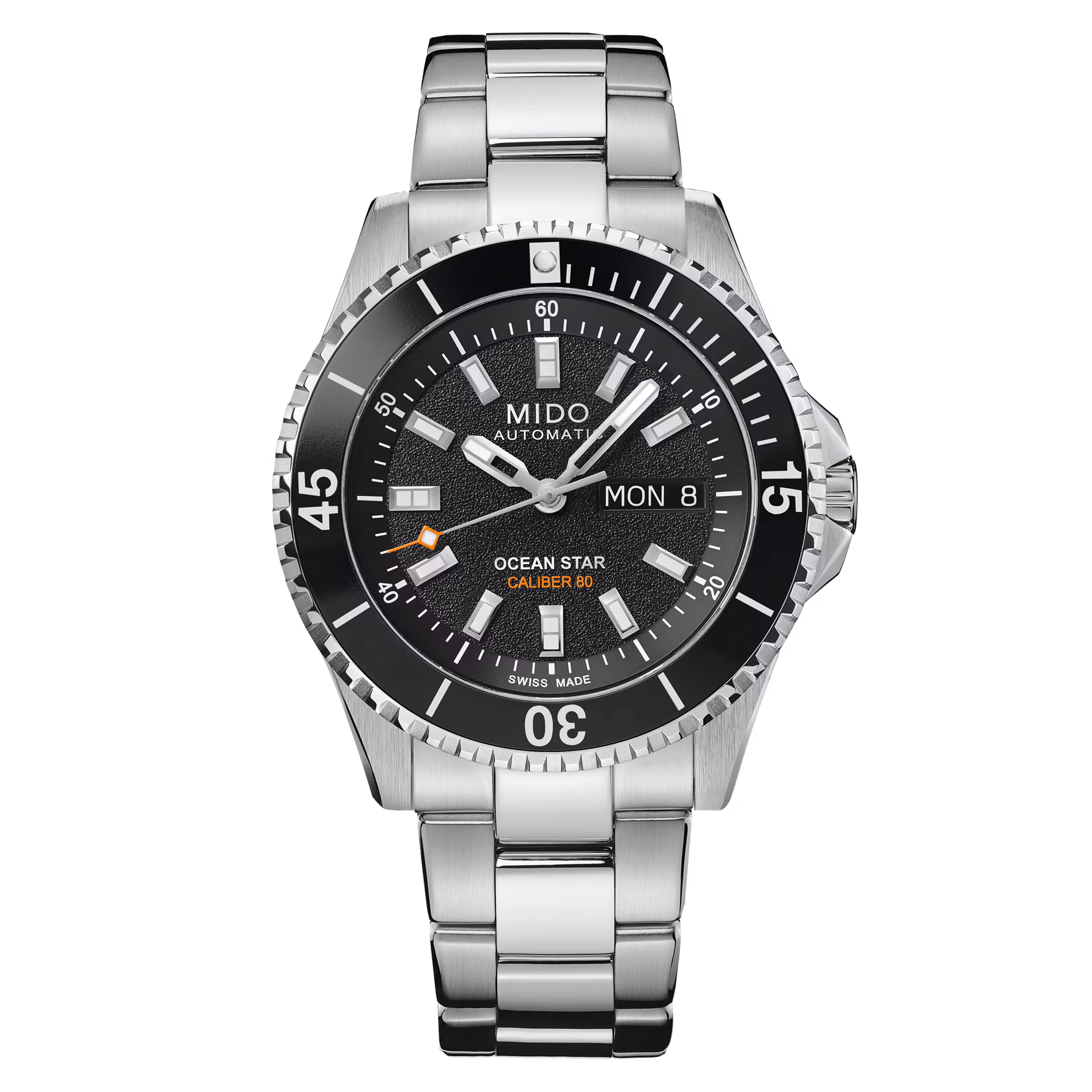 Mido Ocean Star 200, 41mm, automatic, 80-hour power reserve, stainless steel, black men's watch M026.930.11.051.00