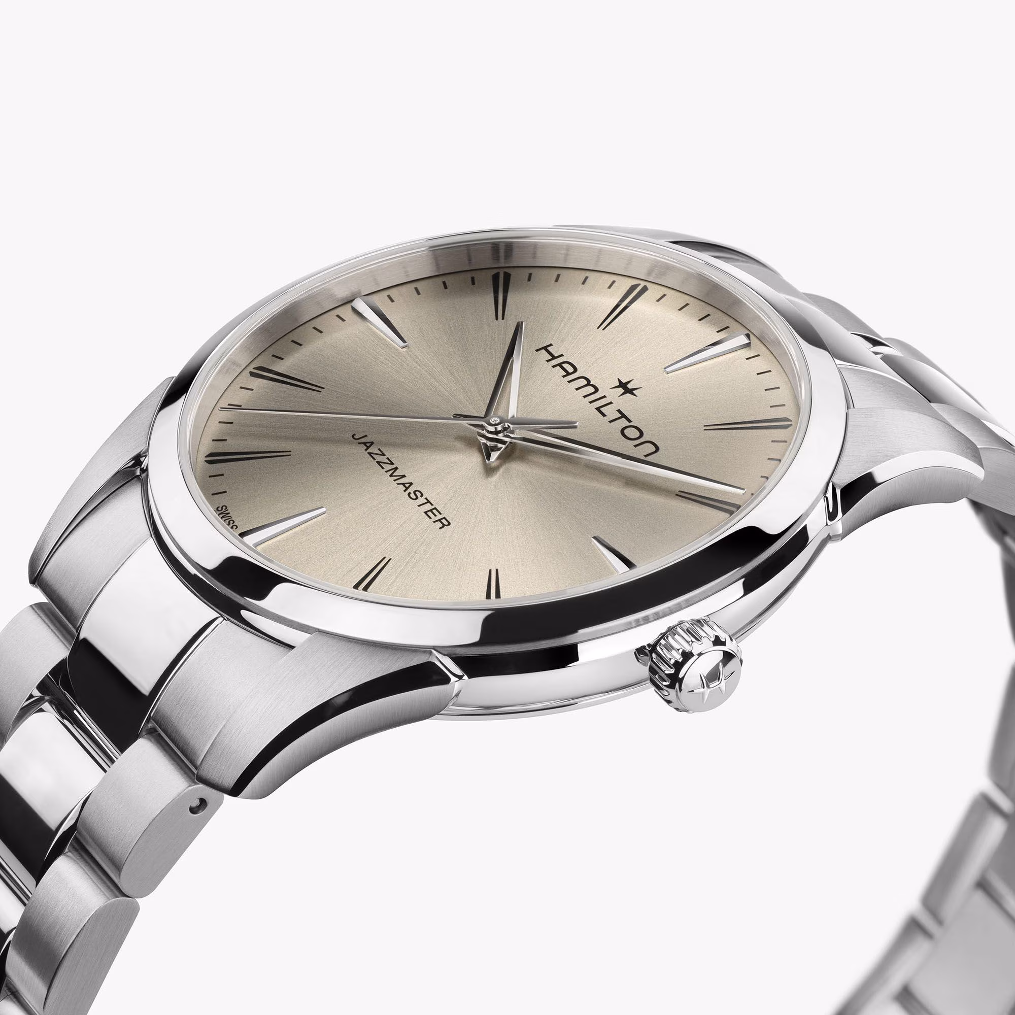 Hamilton Jazzmaster Quartz 40 mm, Edelstahl, Analog Herrenuhr H32461121