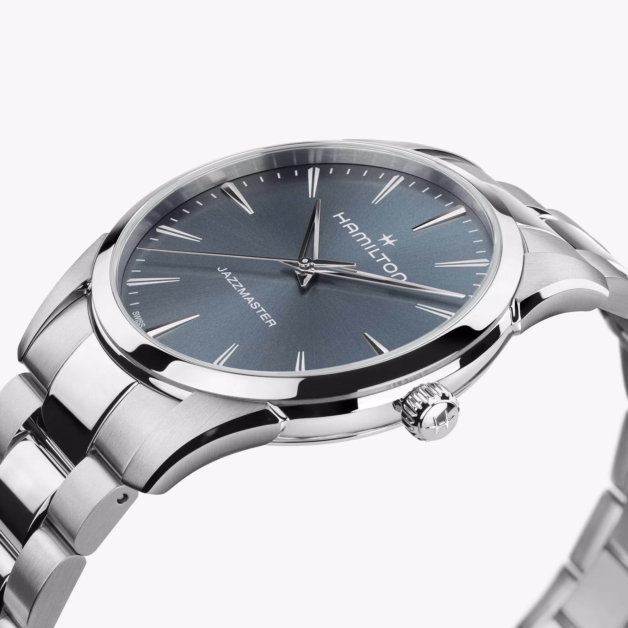 Hamilton Jazzmaster Quartz  Blau Herrenuhr H32461141