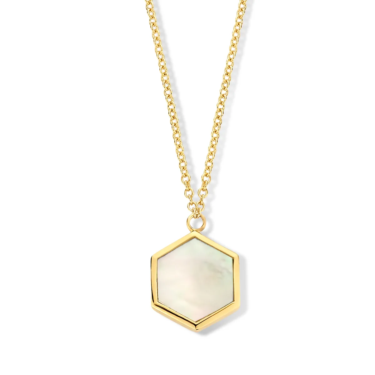 Eolo necklace in 18 carat yellow gold set with mother of pearl 065270N