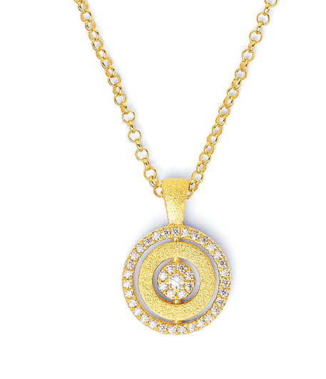 Bernd Wolf Pirouelli necklace pendant zirconia 925 sterling silver 87627156-V45