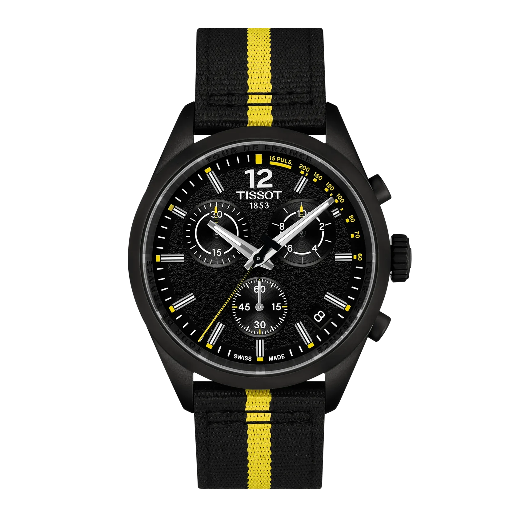 Tissot PR 100 Tour de France 2026 40mm, Swiss quartz movement, stainless steel case, black men's watch T150.417.37.057.00