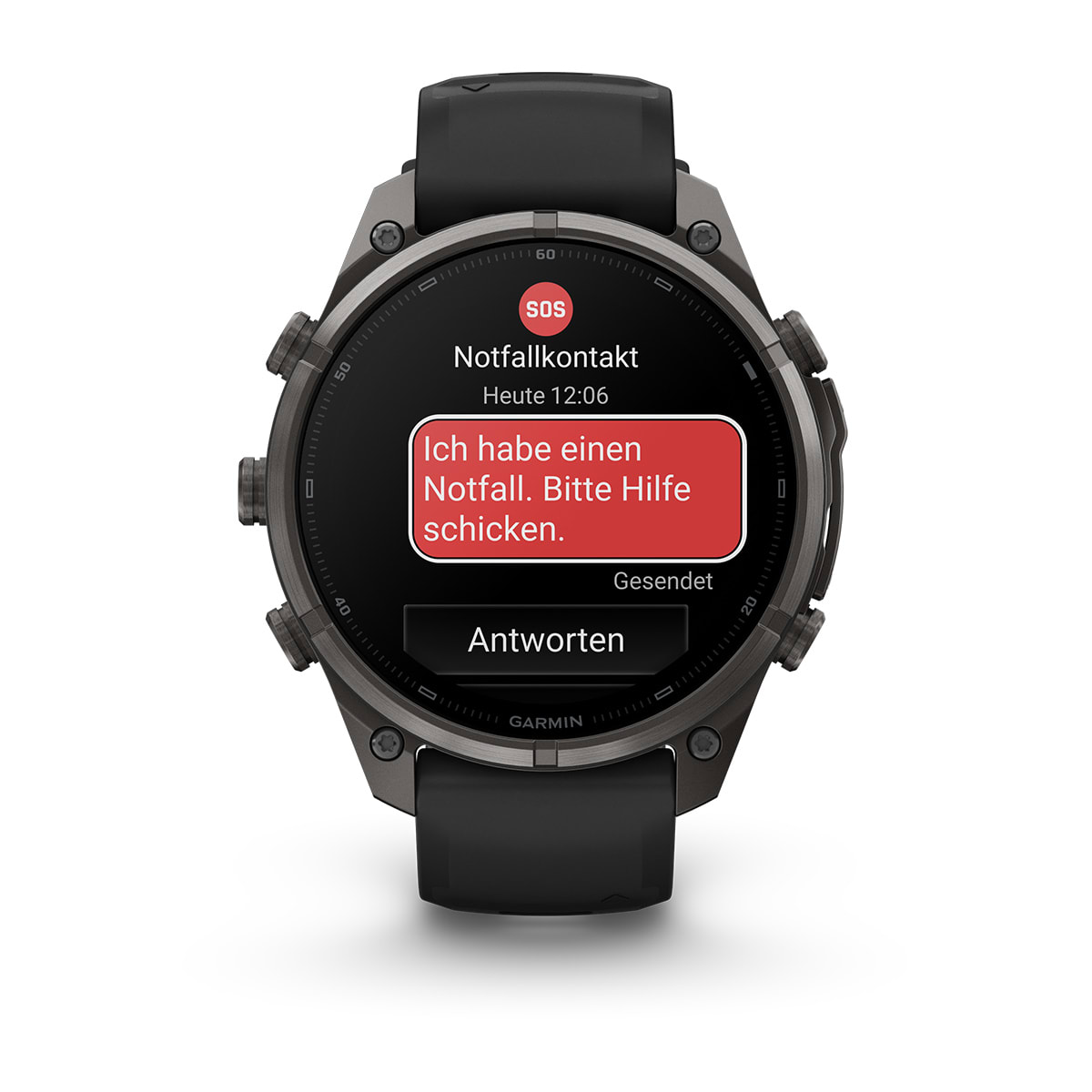 Garmin fēnix® 9 Pro inReach® - 47 mm AMOLED Sapphire Carbon Gray DLC Titanium with Black/Pebble Gray Silicone Band 010-04336-11