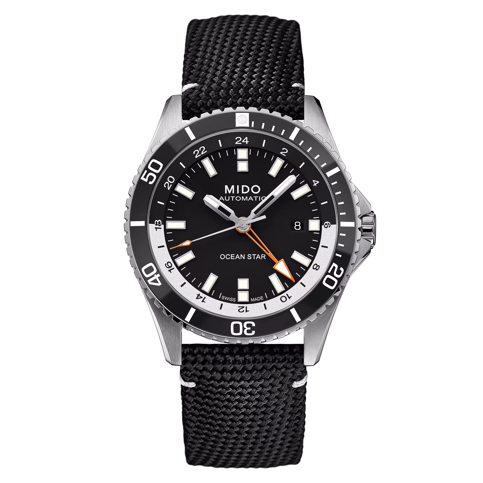 Mido Ocean Star GMT 44mm, 200m water resistant, diver's watch, automatic movement men's watch M026.629.17.051.01
