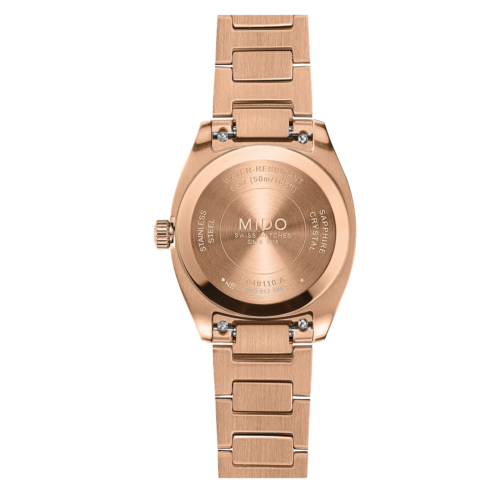 Mido Multifort TV 28 Quartz Rose Gold Ivory Womens Watch M049.110.33.263.00