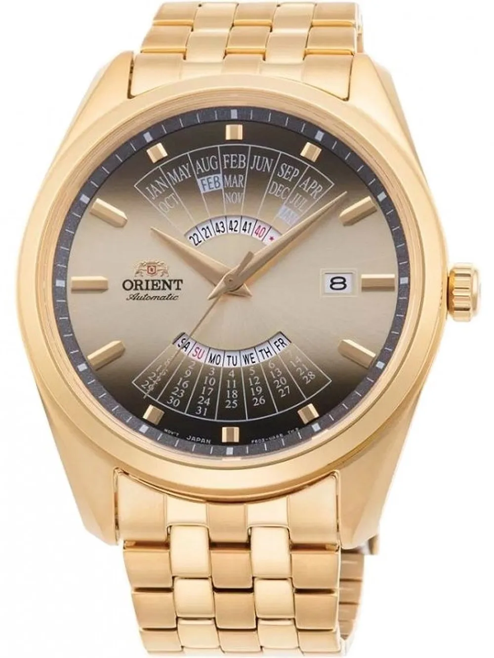 Orient Multi Year Calendar Automatic 44 mm Gold Men's Watch RA-BA0001G30B