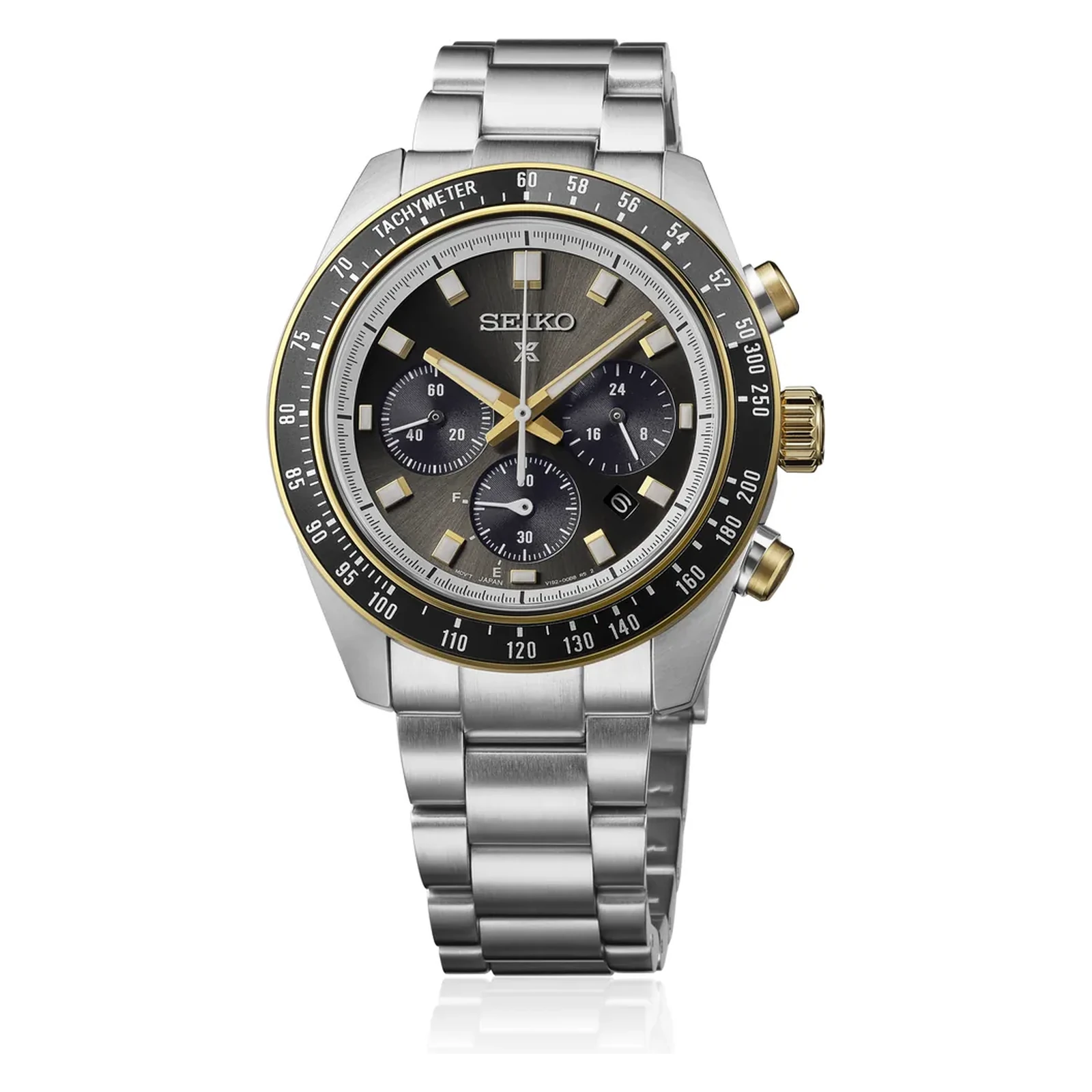 Seiko Prospex Speedtimer Solar Chronograph Champagne Fight Gold Mens Watch HBJ002P1