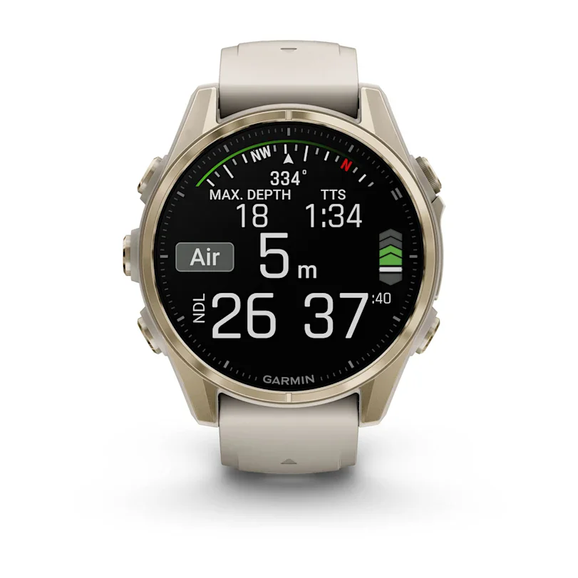 Garmin fēnix® 8 43 mm AMOLED Sapphire Fog Grey/Soft Gold 010-02903-11