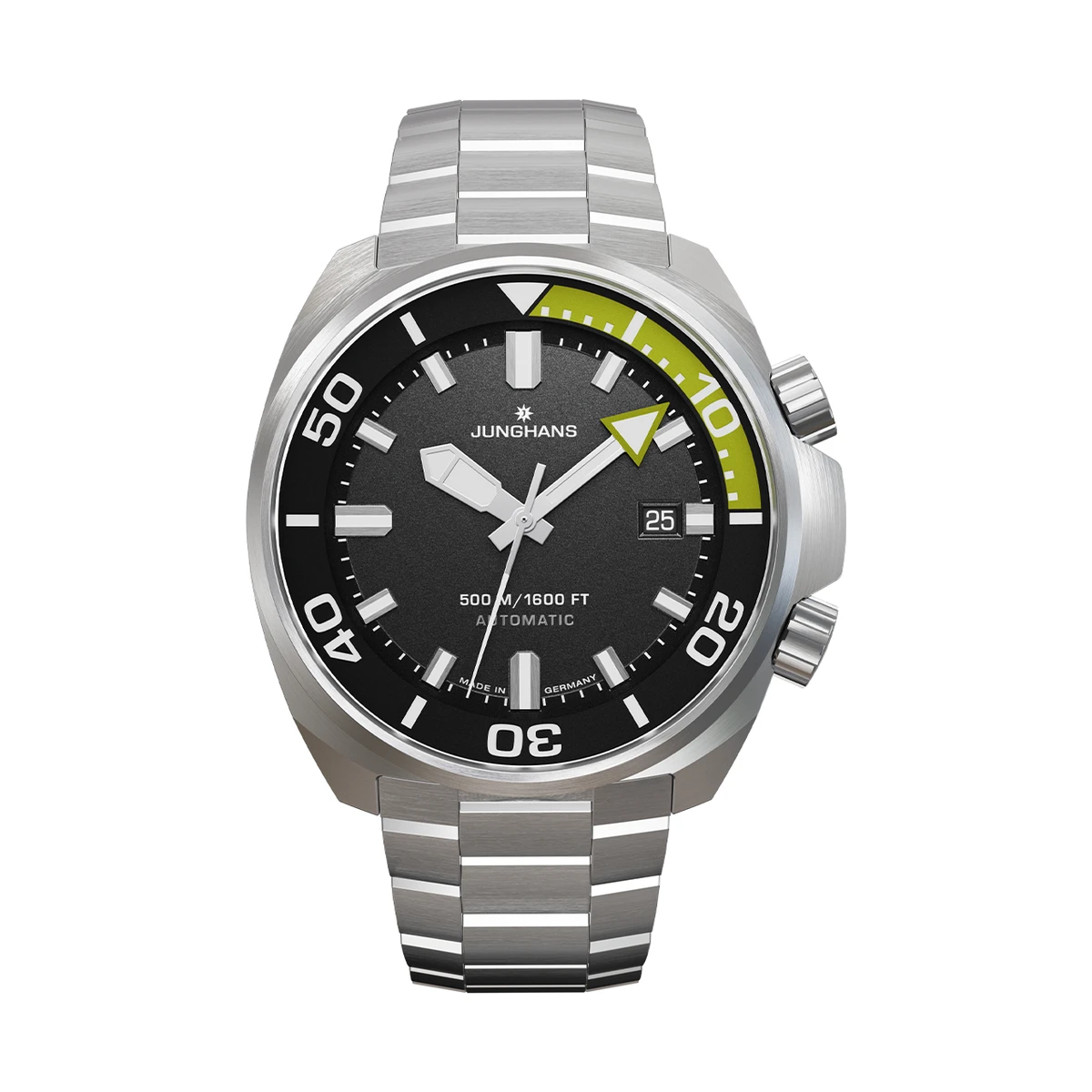 Junghans Aquaris Diver, automatic, green, diver's watch, 46 mm, 50 bar men's watch 27/4267.44