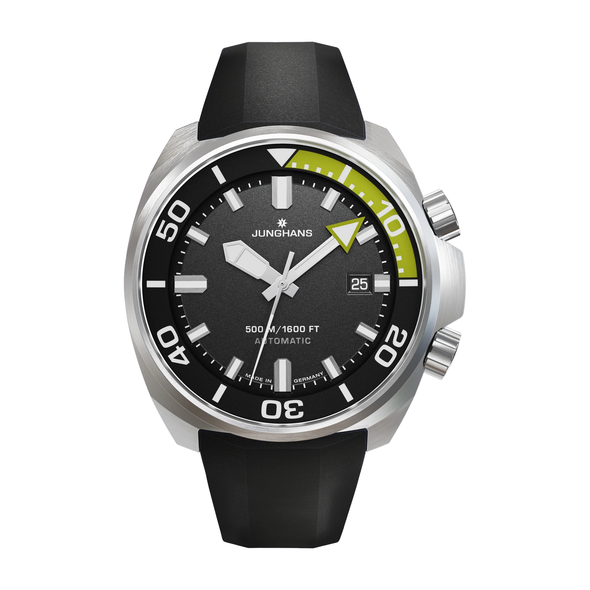 Junghans Aquaris Diver, automatic, green, diver's watch, 46 mm, 50 bar men's watch 27/4267.44