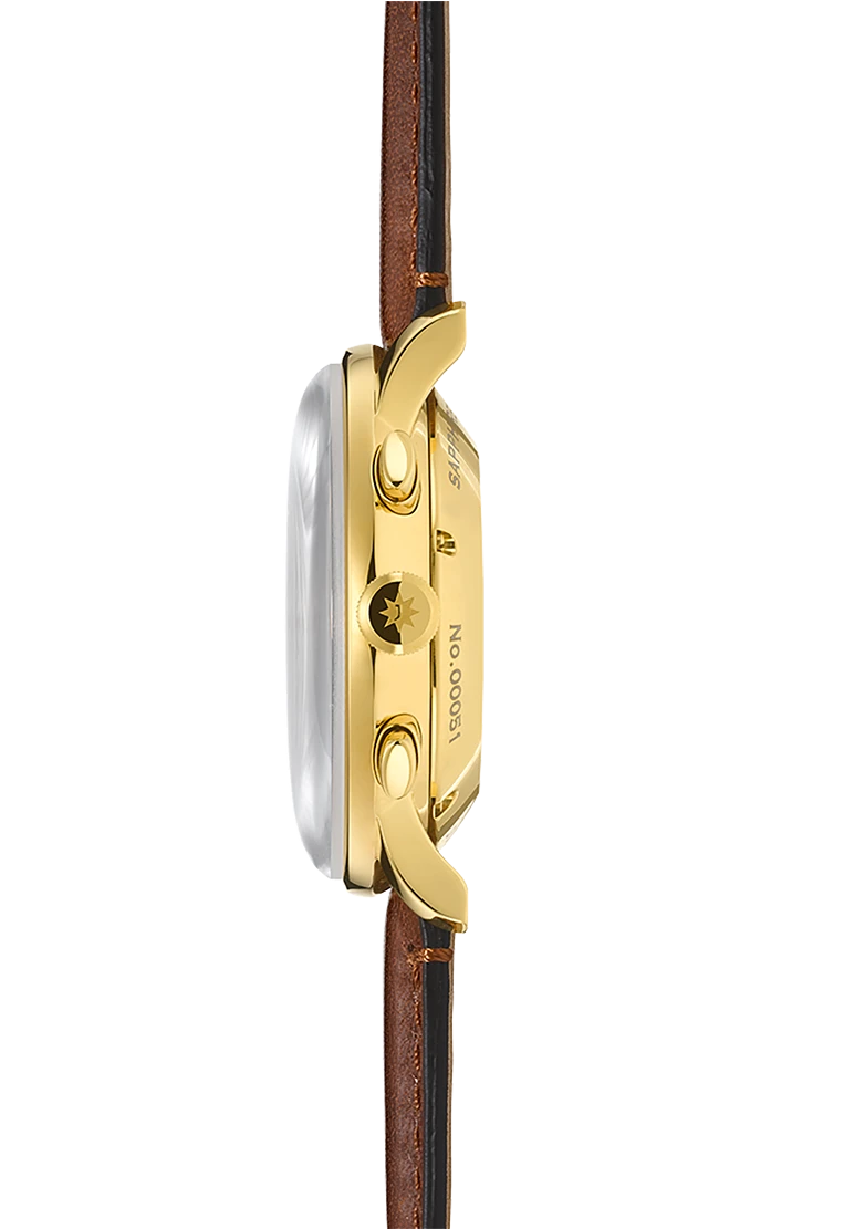 Junghans Meister Chronoscope, automatic movement, brown leather strap, men's watch 27/7620.02