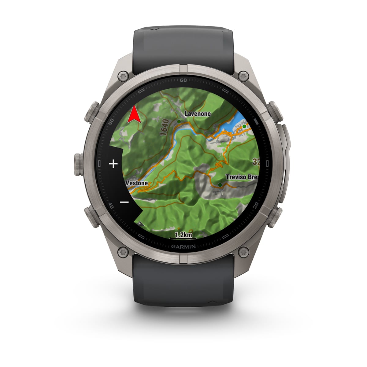 Garmin fēnix® 9 Pro inReach® - 51 mm AMOLED Sapphire Titanium with Graphite/Black Silicone Band 010-04337-21