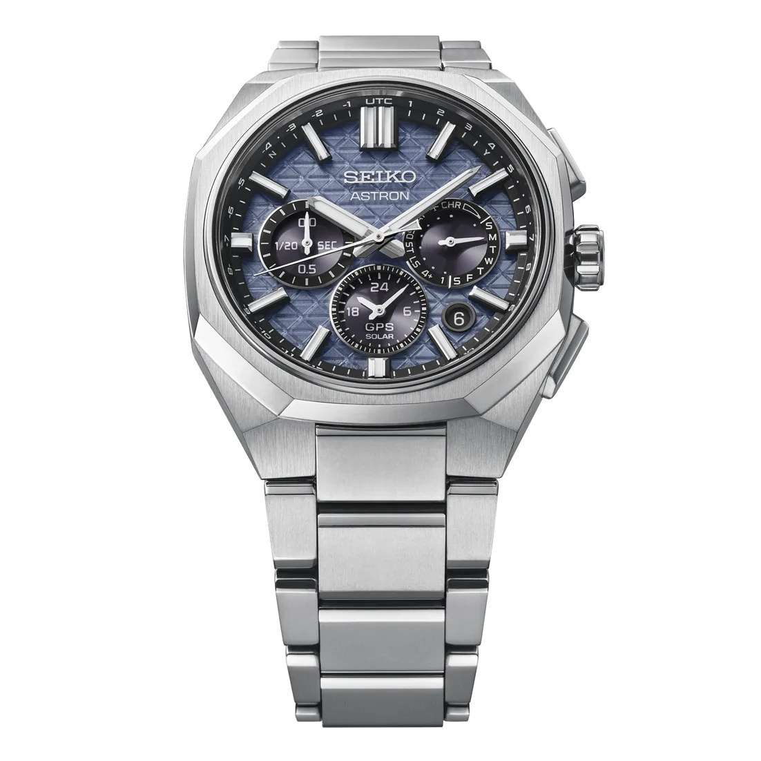 Seiko Astron GPS Solar, titanium case, blue, runs for about 6 months, men's watch HAB001J1