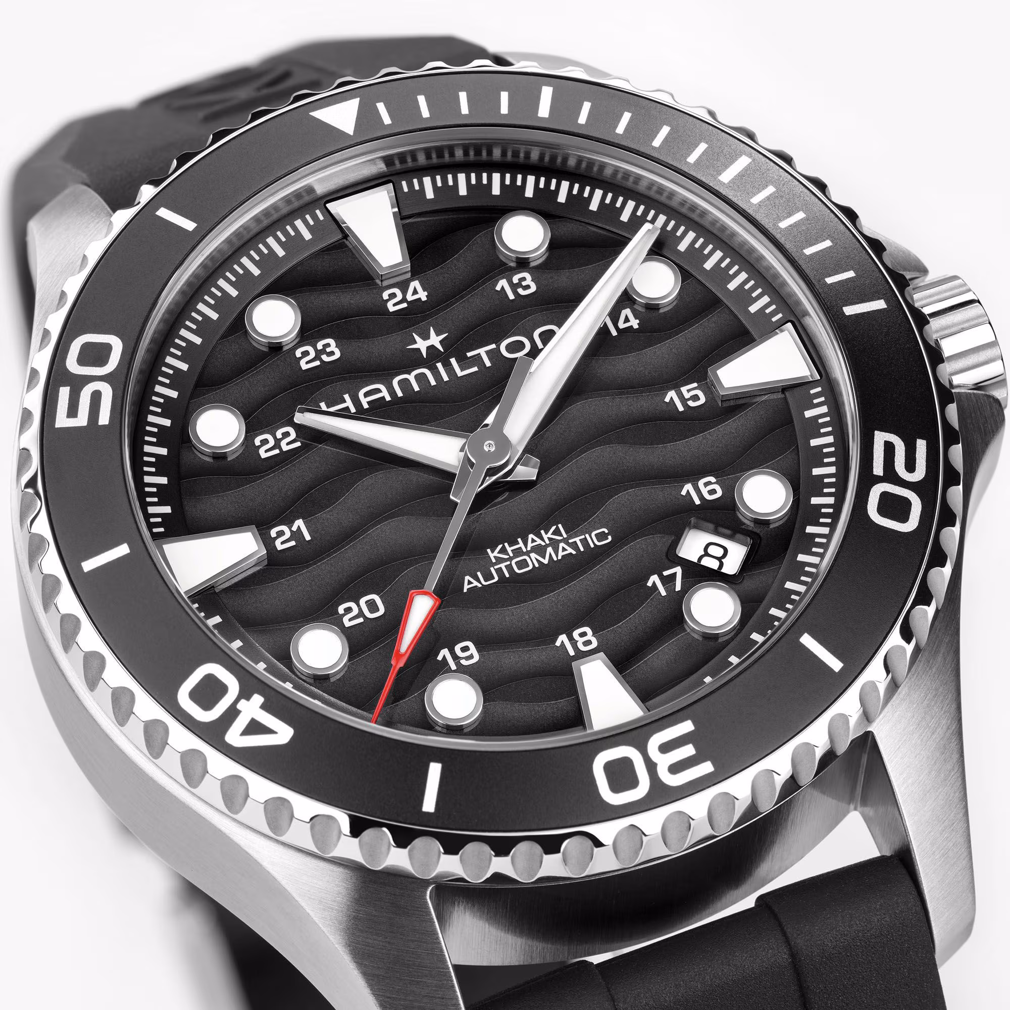 Hamilton KHAKI NAVY SCUBA AUTO Black Rubber 40 MM Men's Watch H82415330