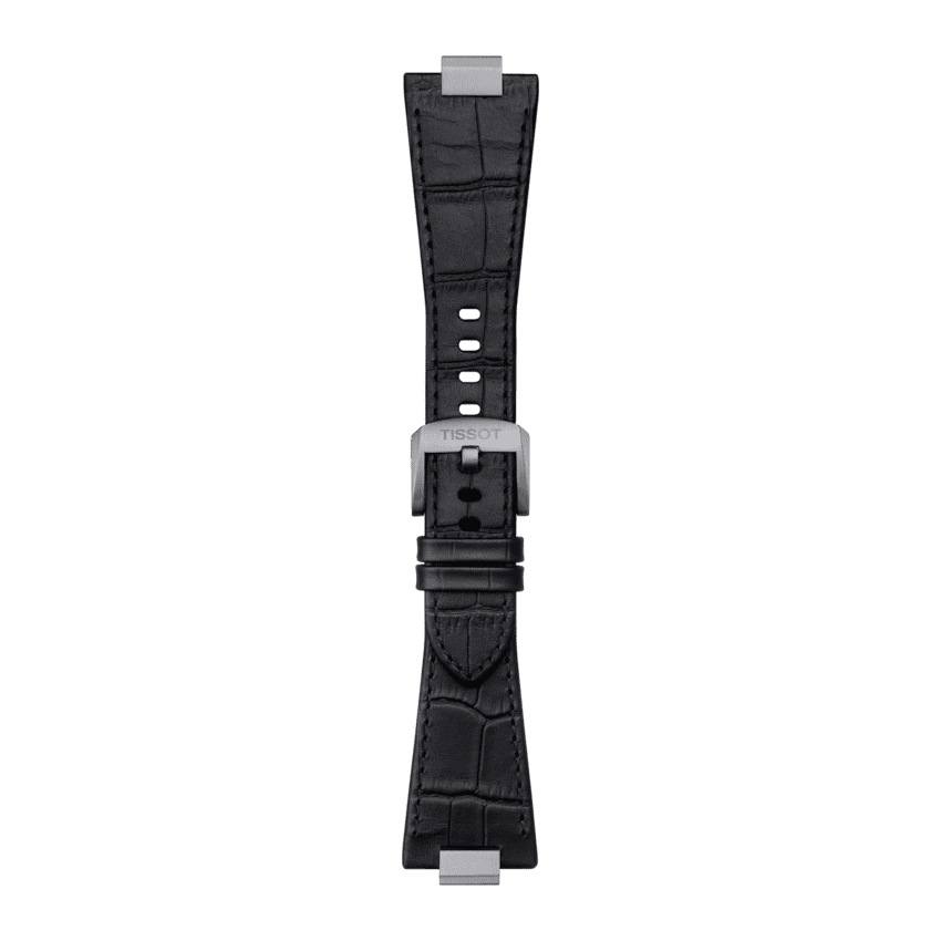 Tissot replacement strap black leather 12 mm for PRX models with 40 mm diameter