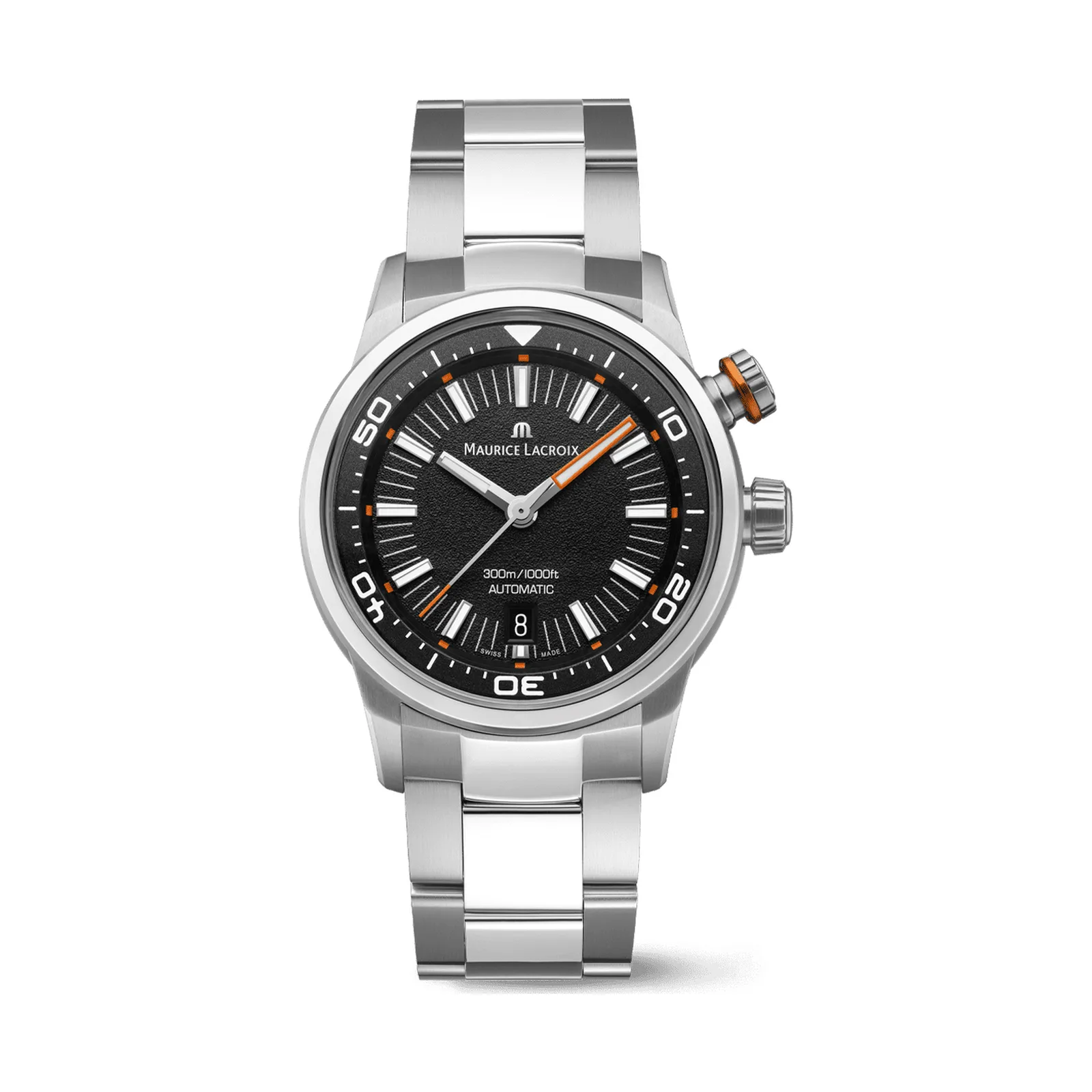 Maurice Lacroix Pontos S Diver 42 mm Automatic steel bracelet Men's Watch PT6248-SS002-331-1
