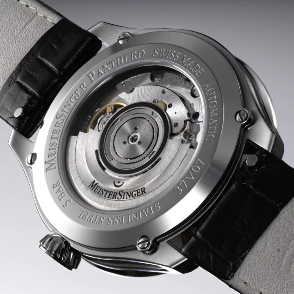 Meister Singer Edition Panthero Jumping Hour Guillochage - Silver, Swiss automatic movement men's watch ED-PTJHG901