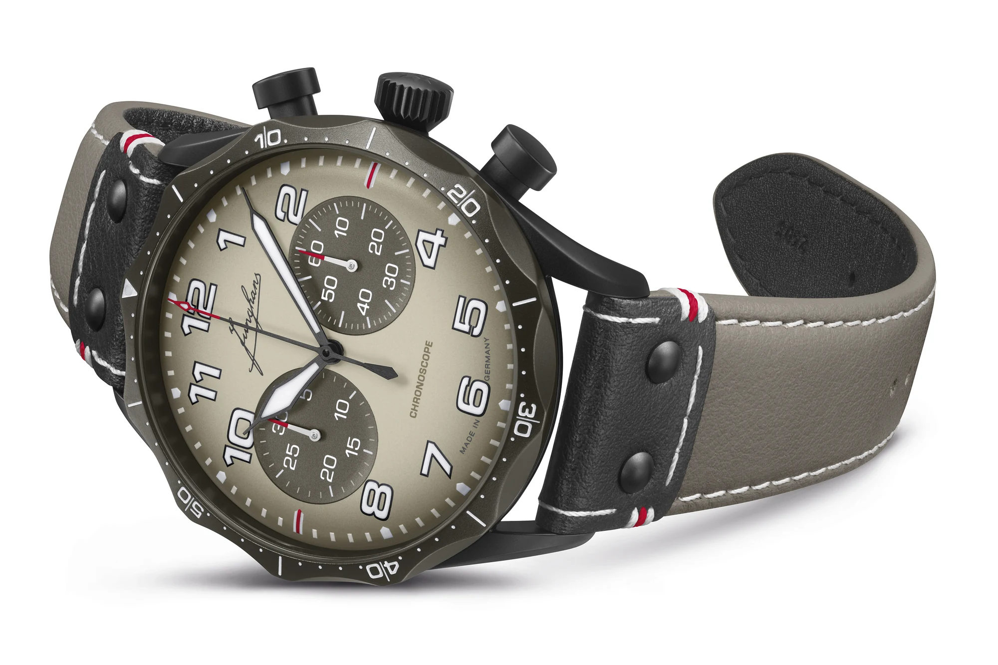 Junghans Meister Pilot Chronoscope men's watch 27-3398.00