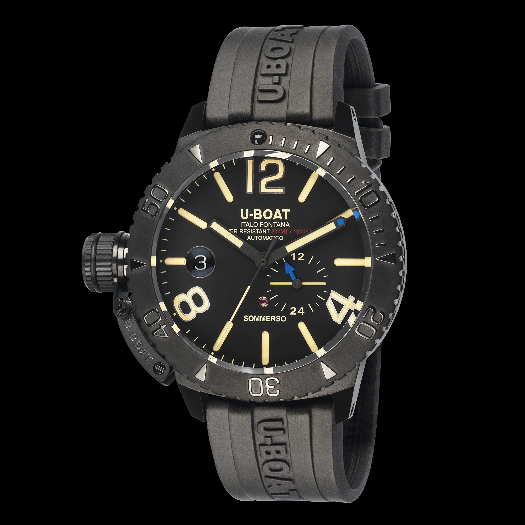 U-Boat Automatic Sommerso steel men's watch 9015