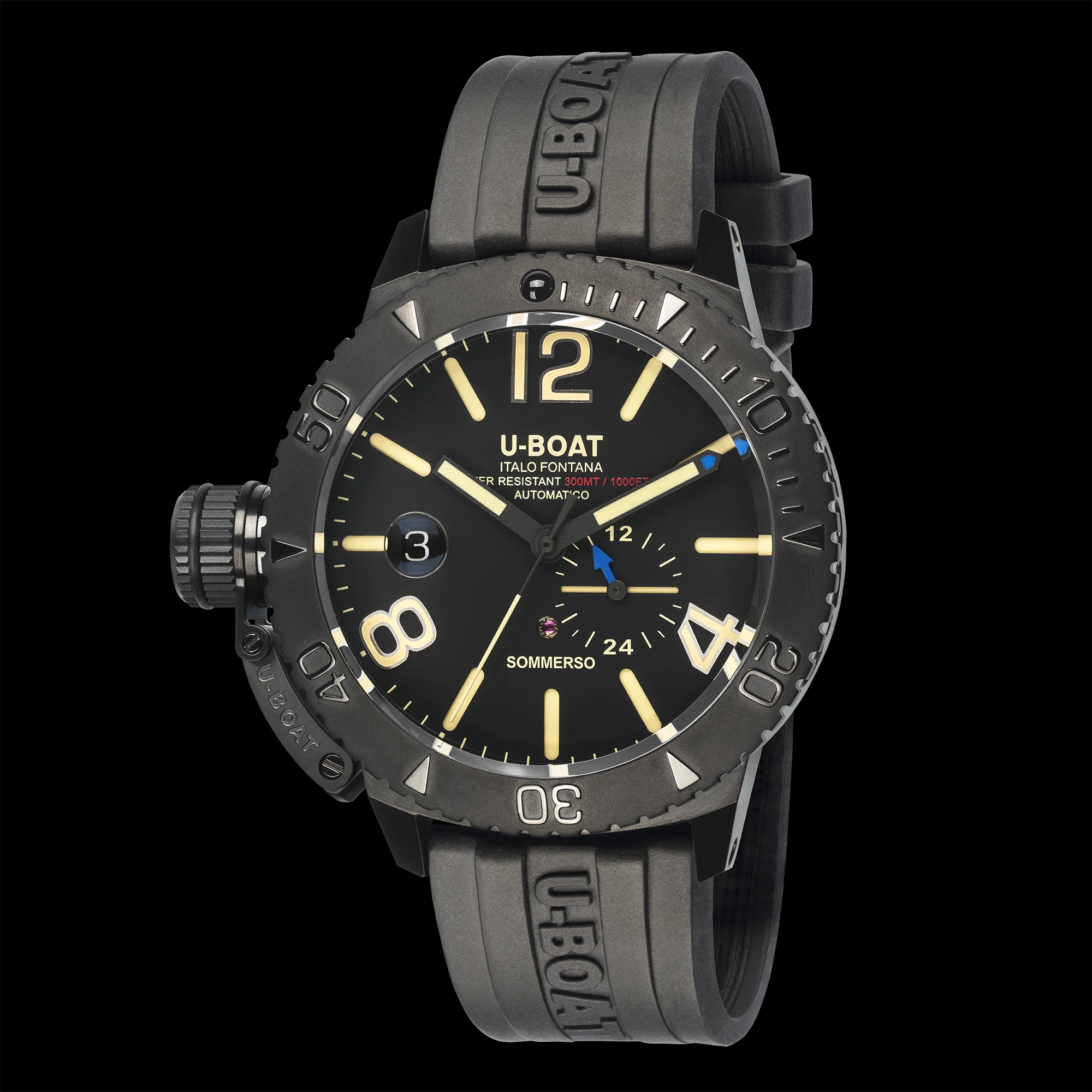 U-Boat Automatic Sommerso steel men's watch 9015