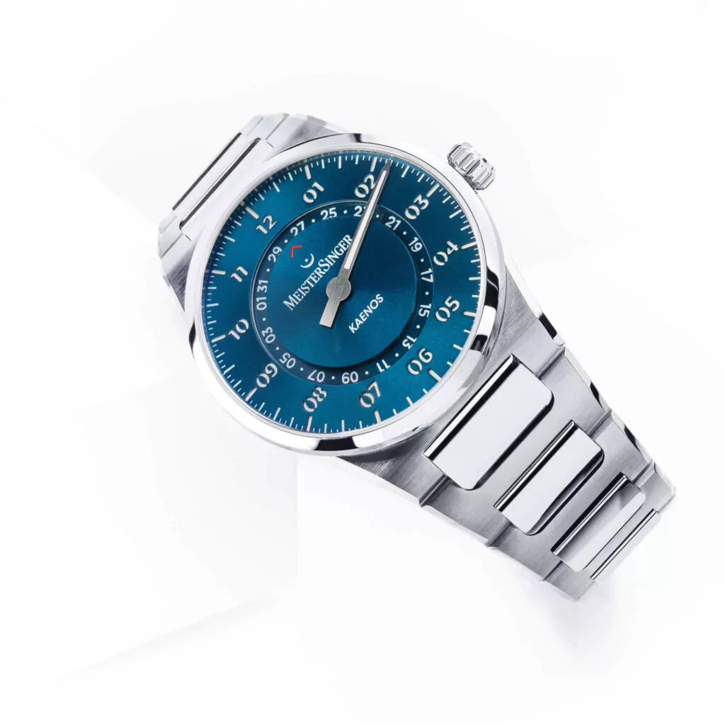 Meister Singer Kaenos Open Date, sunburst petrol, automatic men's watch KSOD939