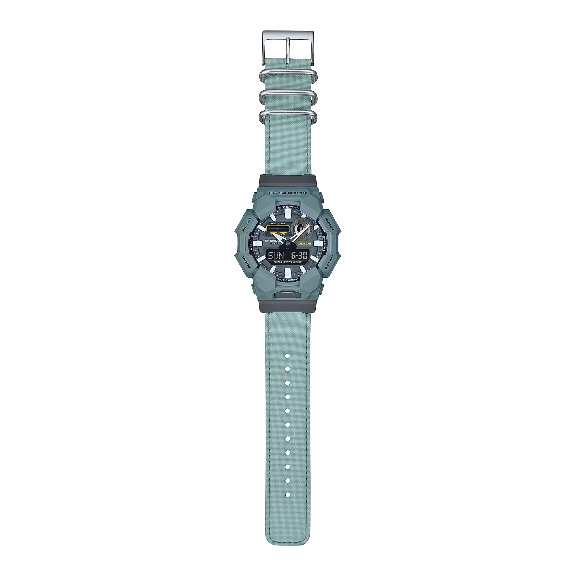 G-Shock Classic GA-010 Series, fabric strap, quartz movement, 51mm men's watch GA-010CE-2AER