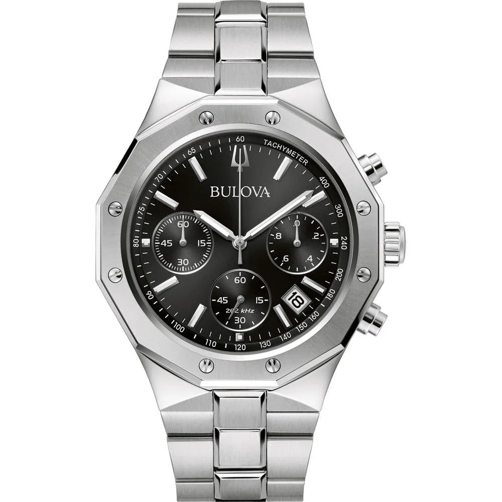 Bulova Precisionist Chronograph Black men's watch 96B410