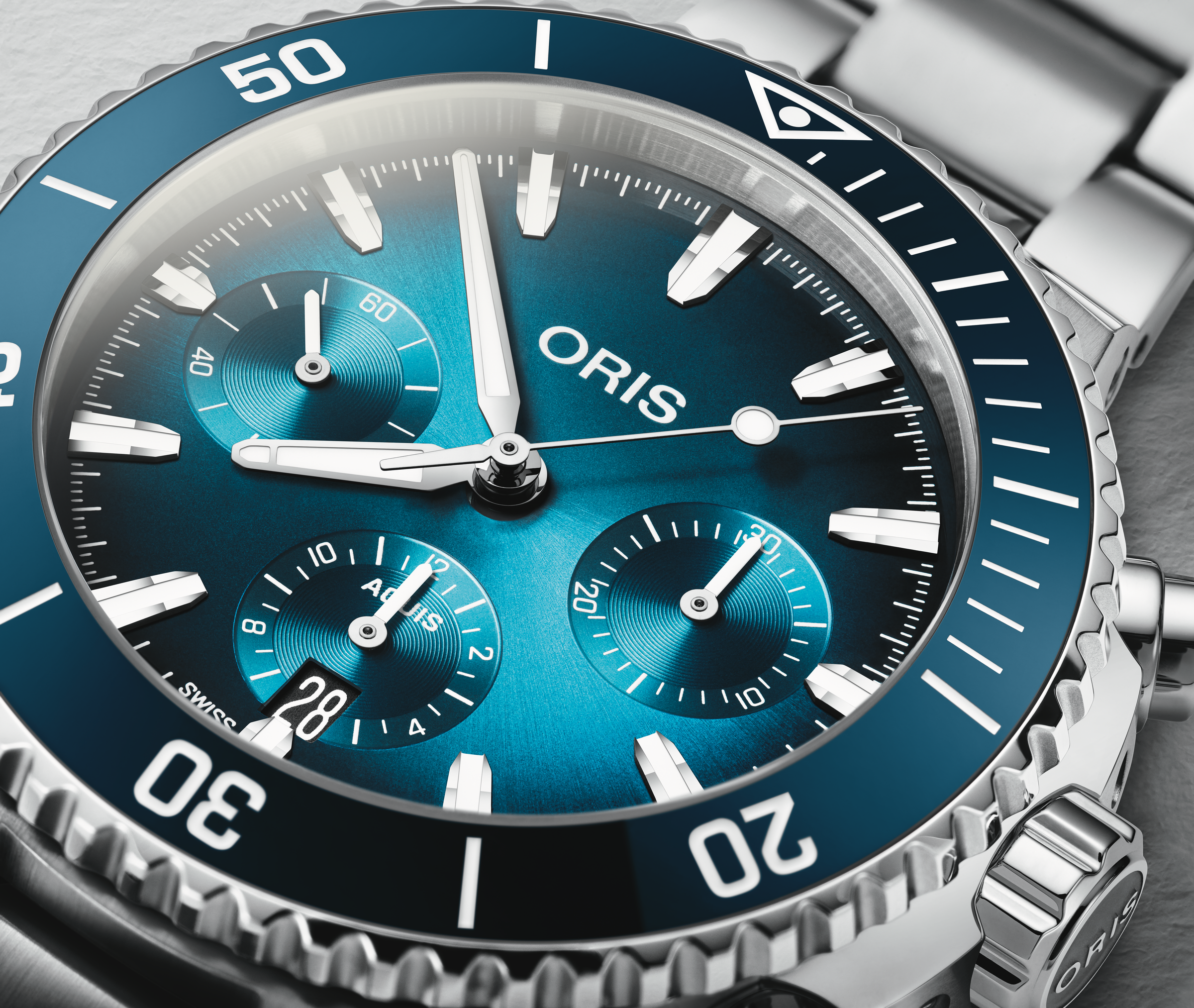 Oris Aquis Chronograph Automatik men's watch , 01 771 7793 4155-07 8 23 01PEB