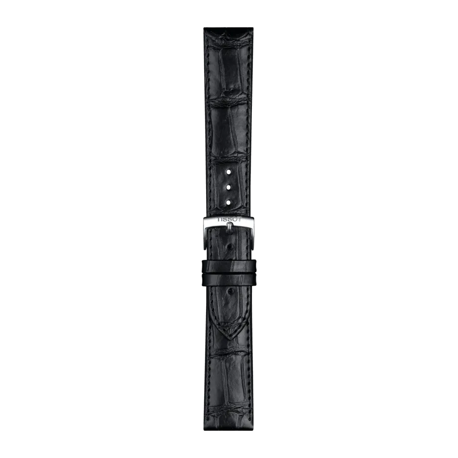 Tissot replacement strap black leather