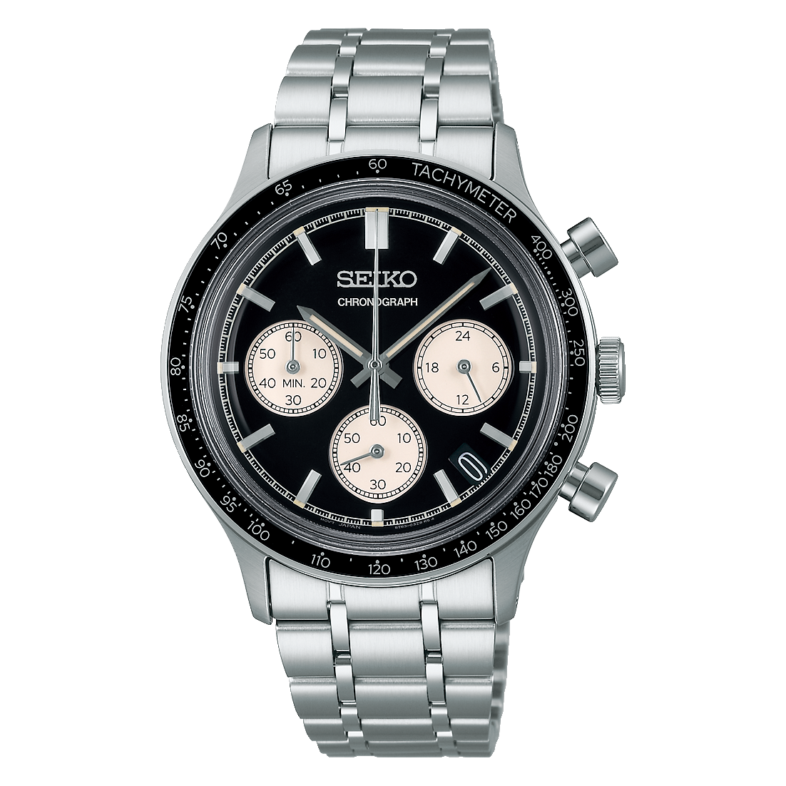 Seiko Quartz Chronograph Black Men's Watch SSB479P1