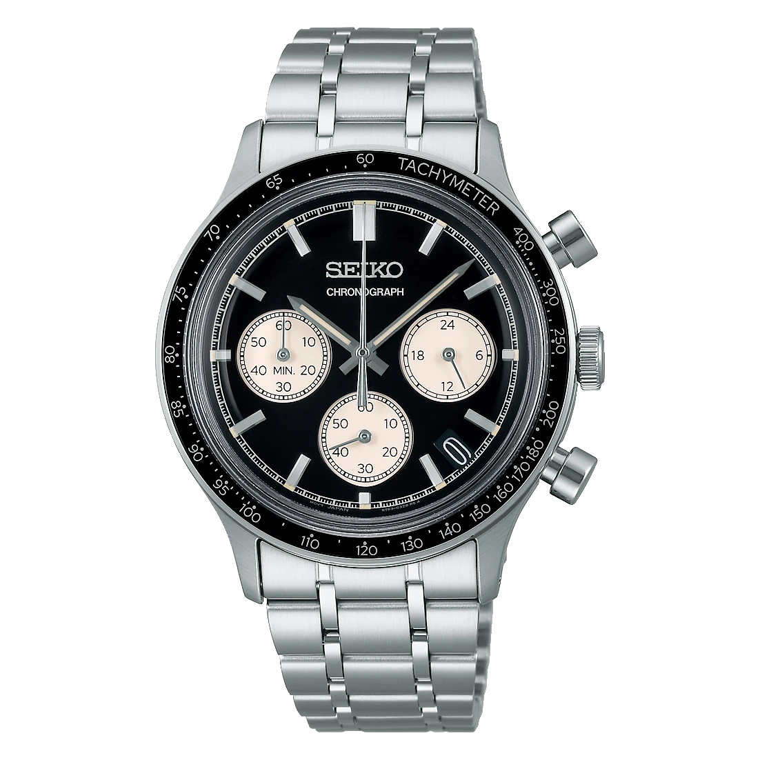 Seiko Quartz Chronograph Black Men's Watch SSB479P1