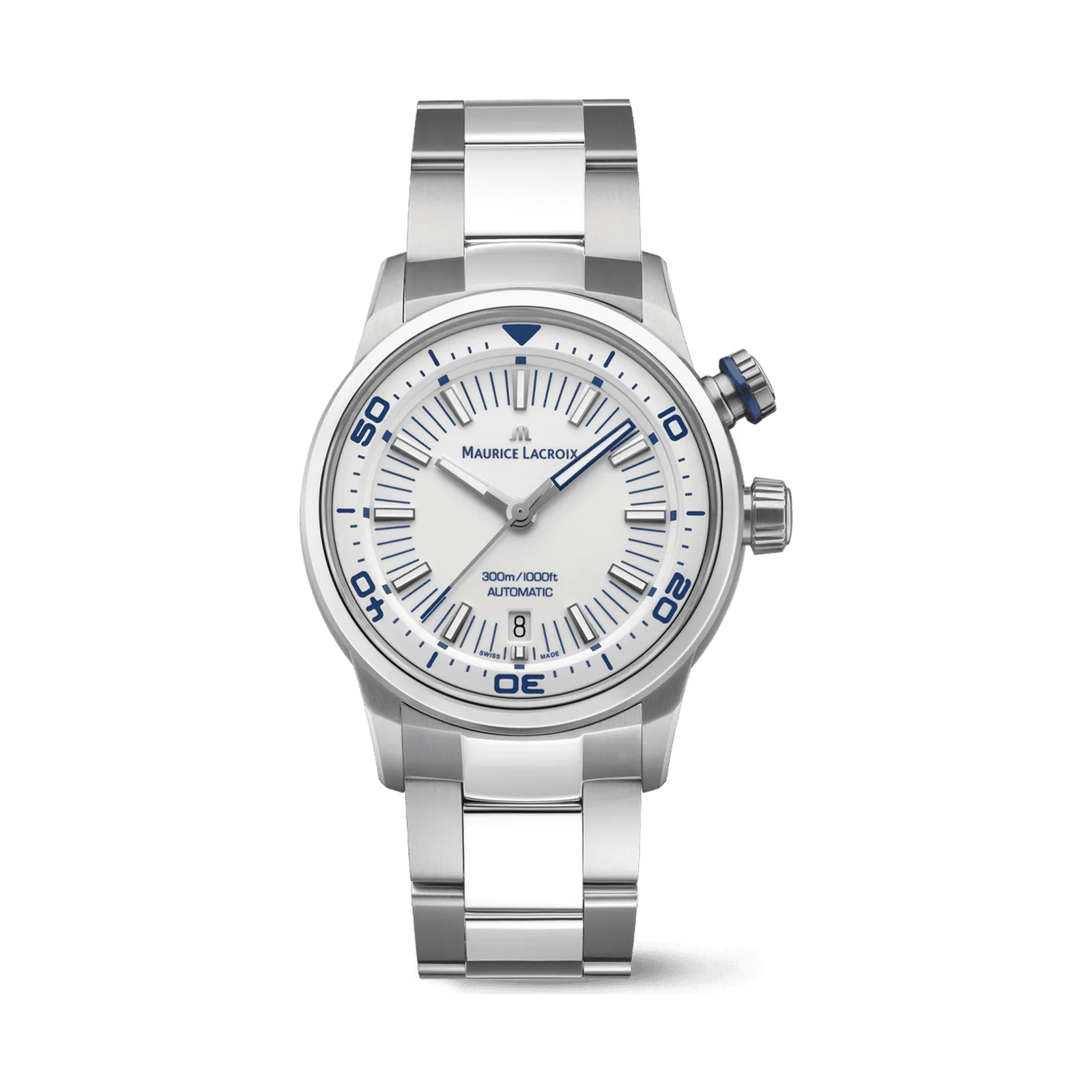 Maurice Lacroix Pontos S Diver 42 mm Automatic steel bracelet Men's Watch PT6248-SS002-131-1