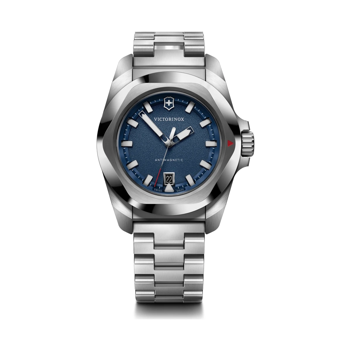 Victorinox I.N.O.X. Quartz 41mm, stainless steel, 20 ATM, blue men's watch 242031