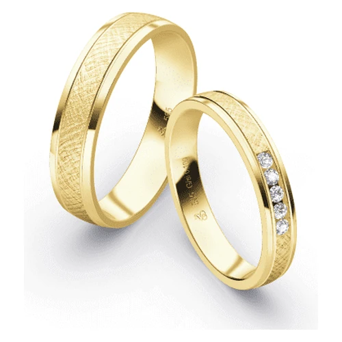 First Individual Love 3D Yellow – Two pair of wedding rings Rauschmayer 73-03039 / 72-03039