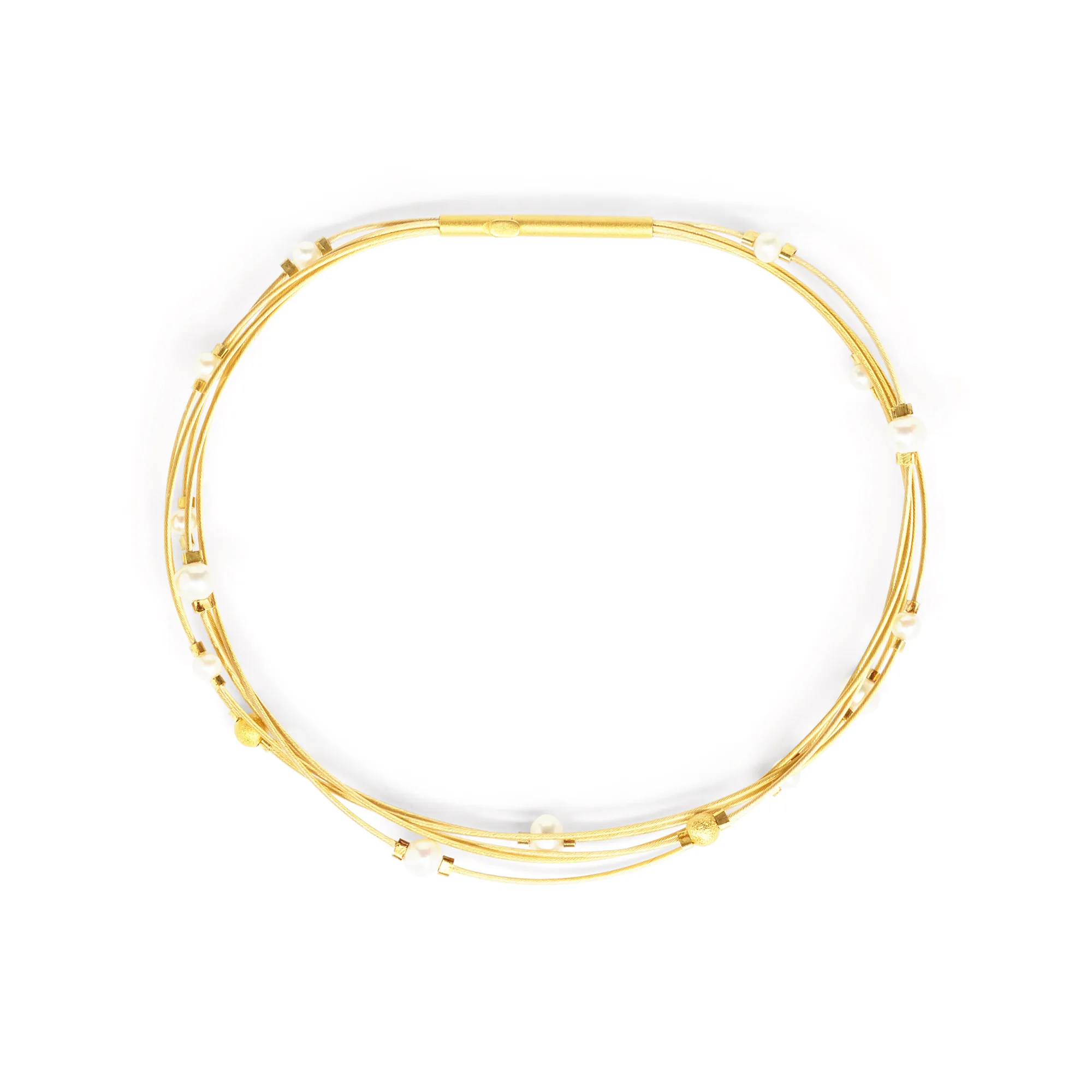 Bernd Wolf Kunia bracelet design line Specials, freshwater pearl, 24-carat gold-plated 62503656