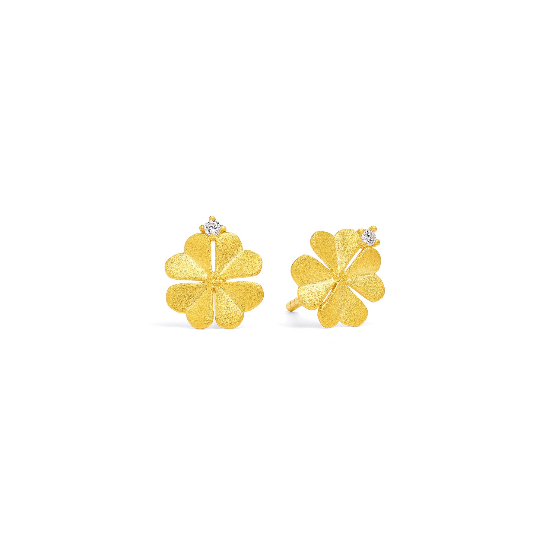 Bernd Wolf Stecker Kleenias Design Line Lucky Charm, Zirconia, 24-karat gold plated