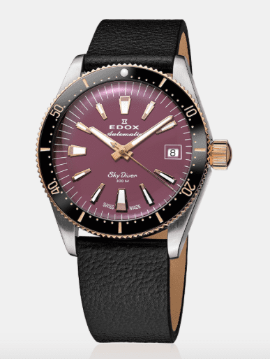 Edox SkyDiver 38 Date Automatic Limited Edition Unisex Watch 80131 357RNRC VIO
