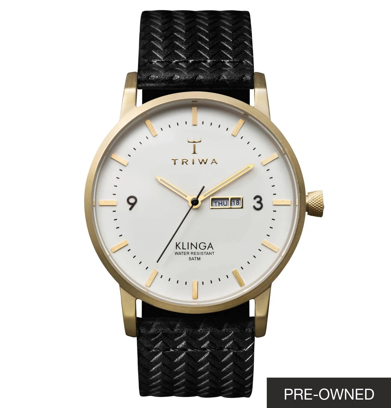 Pre-owned - Triwa Unisex Watch Ivory Klinga Black Giza Classic Watch TRKLST103GC010113