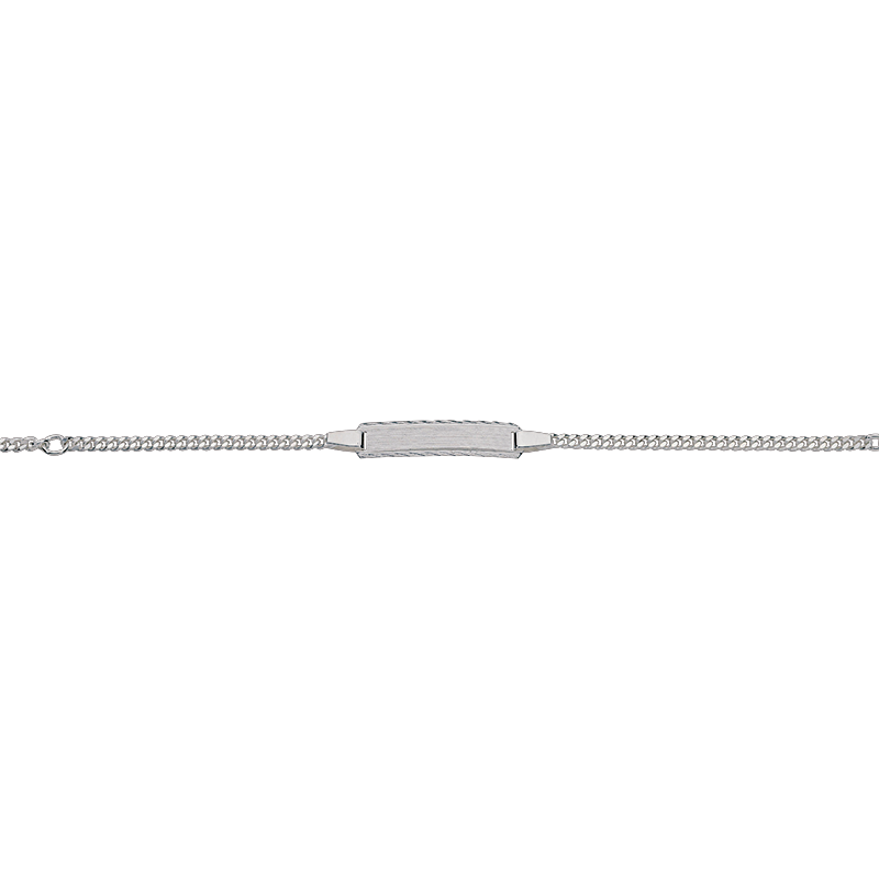 CEM 925 silver identification bracelet 12 - 14 cm, rhodium-plated BIDR904655