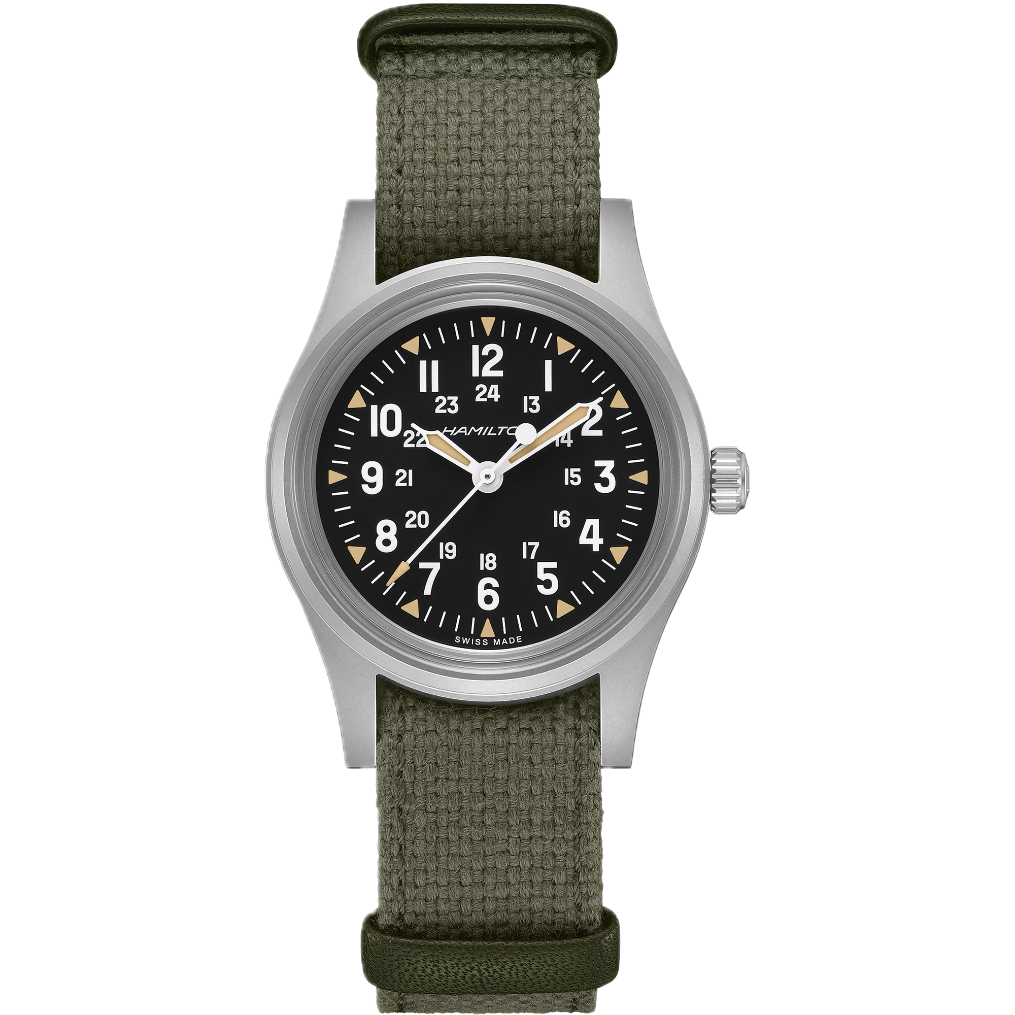 Hamilton Khaki Field Mechanical 36 mm, manual winding, textile strap, 80-hour power reserve men's watch H69399930
