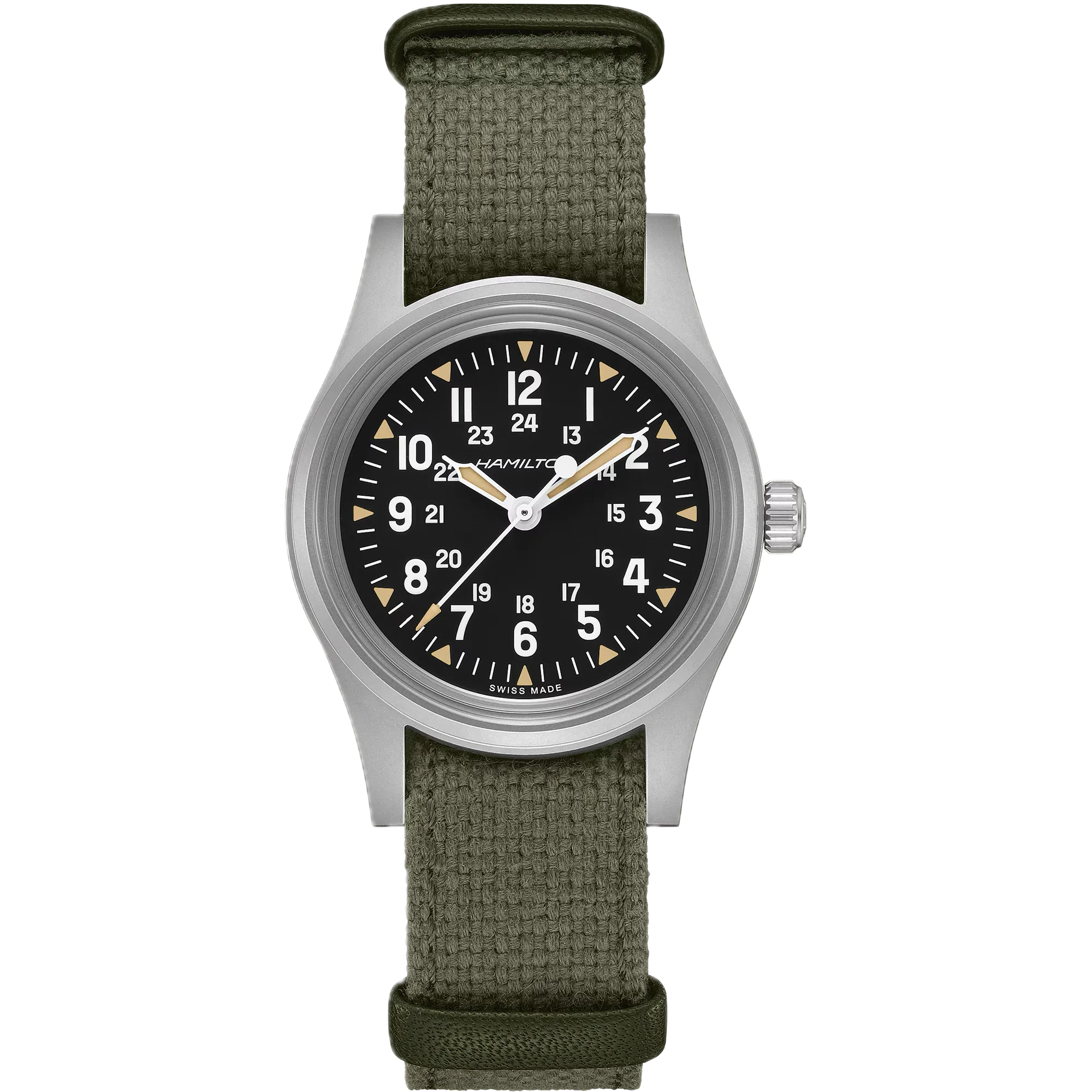 Hamilton Khaki Field Mechanical 36 mm, manual winding, textile strap, 80-hour power reserve men's watch H69399930