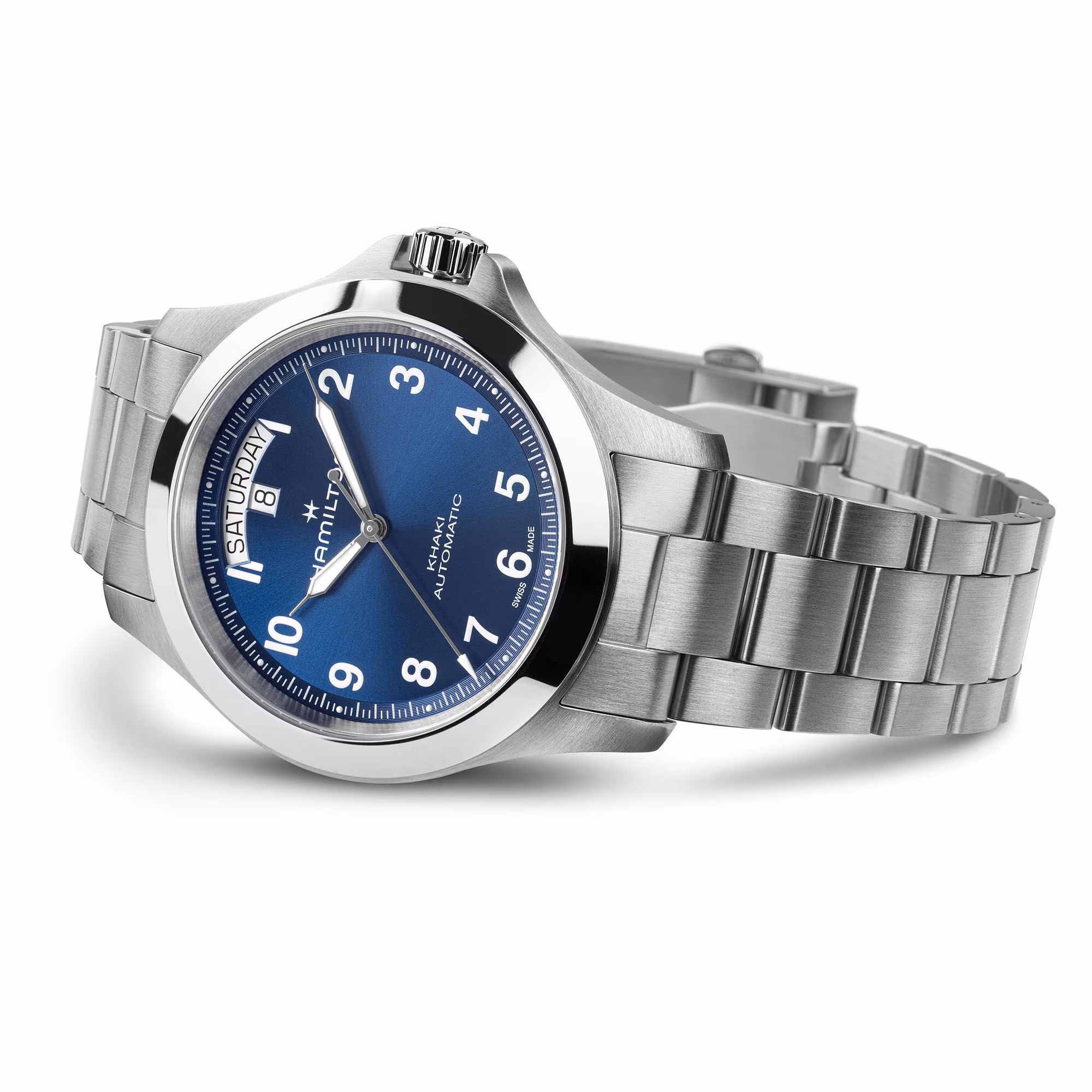 Hamilton Khaki Field King Day-Date 40 mm Blue, Stainless Steel, Automatic Men's Watch H64475140