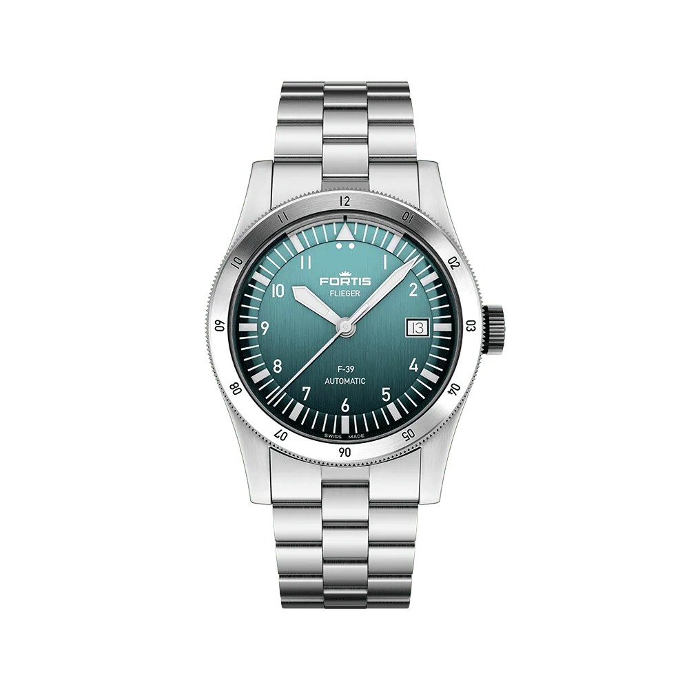 Fortis FLIEGER F-39 Automatic Petrol Men's Watch F4220019