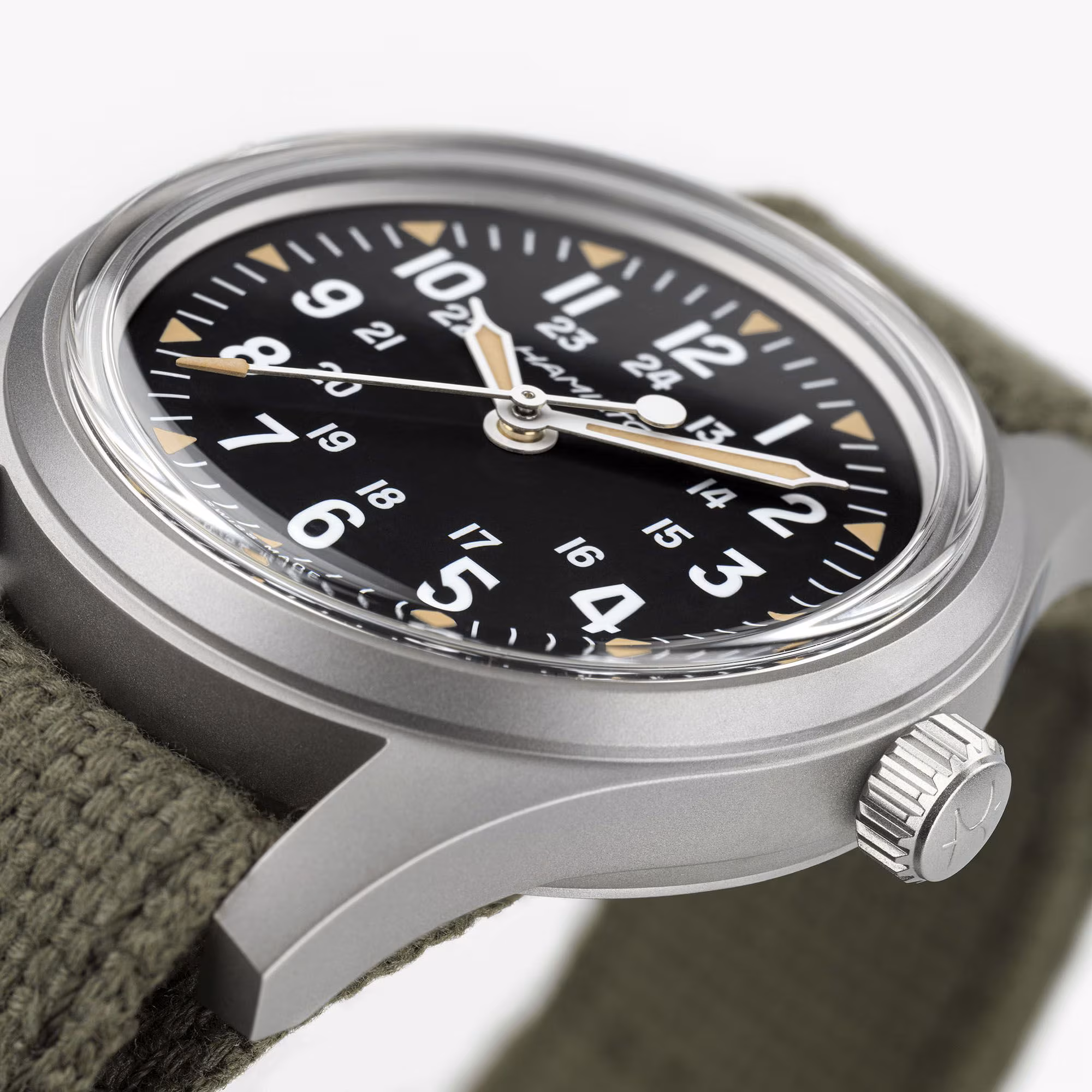 Hamilton Khaki Field Mechanical 36 mm, manual winding, textile strap, 80-hour power reserve men's watch H69399930
