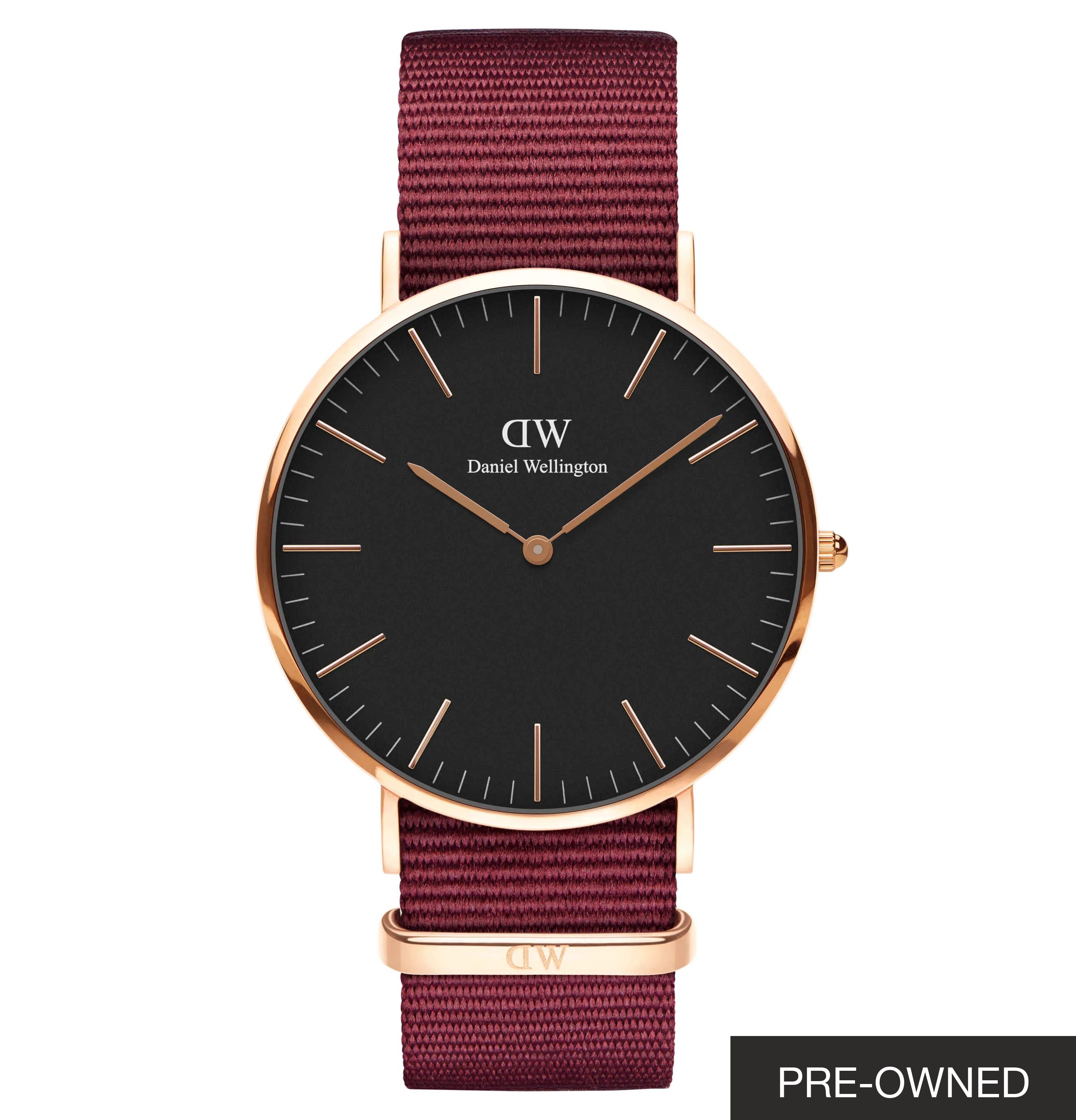 Pre-owned Daniel Wellington DW00100269 Classic Black Roselyn Men's Watch 40mm