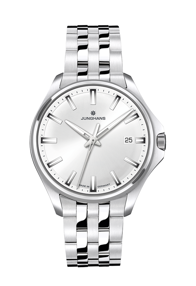 Junghans Meister S Quartz 35, Silver, Stainless Steel Band, 35mm Men's Watch 47/4633.44